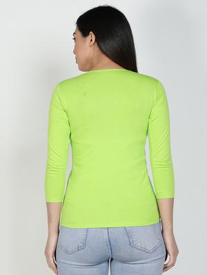 v neck solid tee - 17590337 - Standard Image - 3