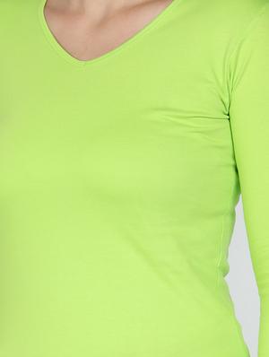 v neck solid tee - 17590337 - Standard Image - 5