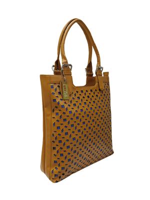 tan leatherette (pu) regular handbag - 17590367 - Standard Image - 5