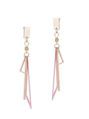 pink metal drop earring - 17590450 - Standard Image - 2