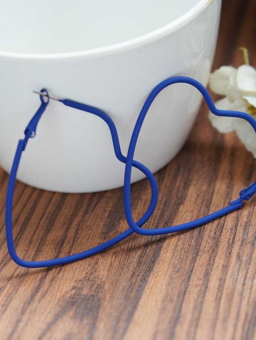 blue metal hoop earring - 17590457 - Zoom Image - 1