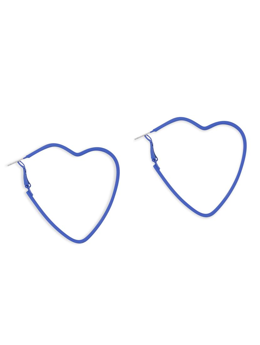 blue metal hoop earring - 17590457 - Zoom Image - 2