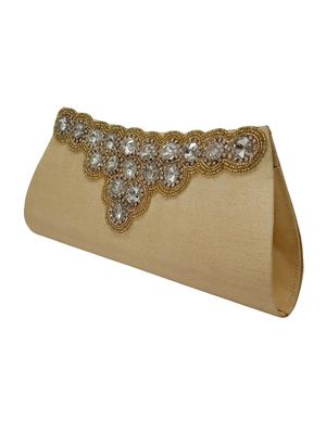gold silk ethnic clutch - 17590642 - Standard Image - 5