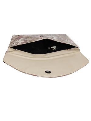 beige leatherette (pu) envelope clutch - 17590646 - Standard Image - 3