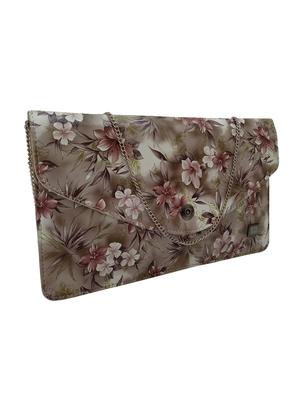 beige leatherette (pu) envelope clutch - 17590646 - Standard Image - 5