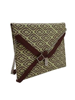 green canvas envelope clutch - 17590647 - Standard Image - 5