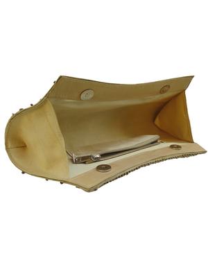 gold silk envelope clutch - 17590648 - Standard Image - 3