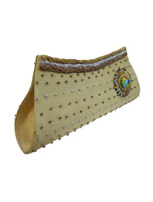 gold silk envelope clutch - 17590648 - Standard Image - 5