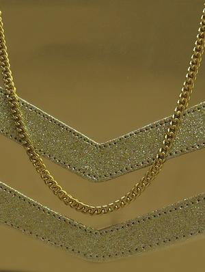 gold leatherette (pu) envelope clutch - 17590649 - Standard Image - 4