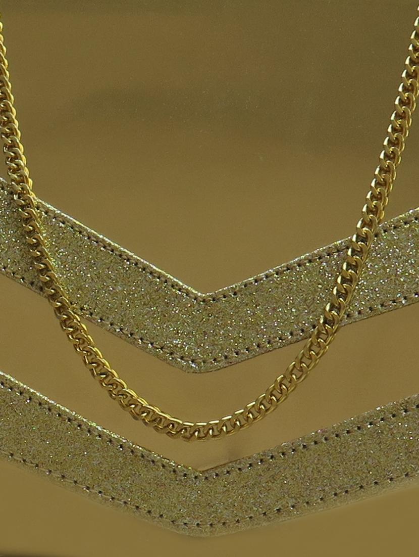 gold leatherette (pu) envelope clutch - 17590649 - Zoom Image - 4