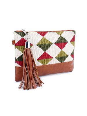 multi colored canvas regular clutch - 17590652 - Standard Image - 5