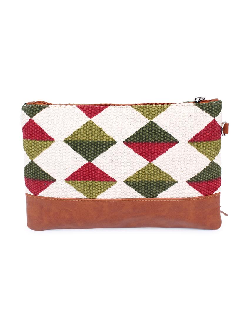 multi colored canvas regular clutch - 17590652 - Zoom Image - 2
