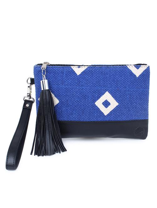 blue canvas regular clutch - 17590653 - Standard Image - 1