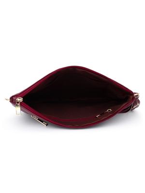 maroon leatherette (pu) regular clutch - 17590656 - Standard Image - 3