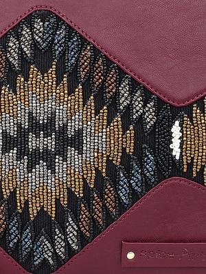 maroon leatherette (pu) regular clutch - 17590656 - Standard Image - 4