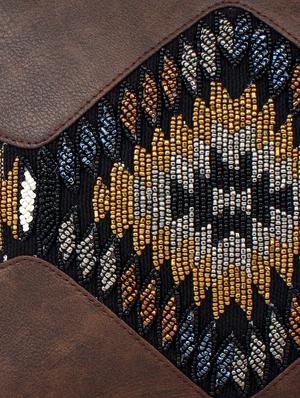 brown leatherette (pu) regular clutch - 17590658 - Standard Image - 4