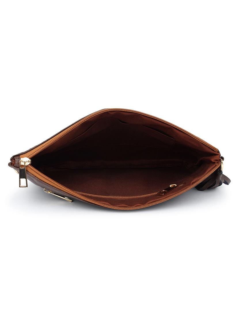 brown leatherette (pu) regular clutch - 17590658 - Zoom Image - 3
