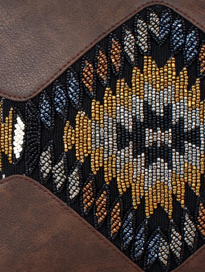 brown leatherette (pu) regular clutch - 17590658 - Zoom Image - 4