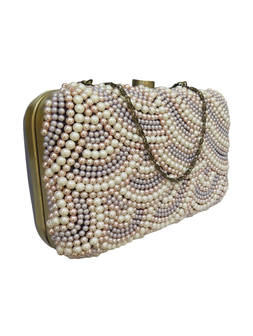 grey satin box clutch - 17590664 - Zoom Image - 5