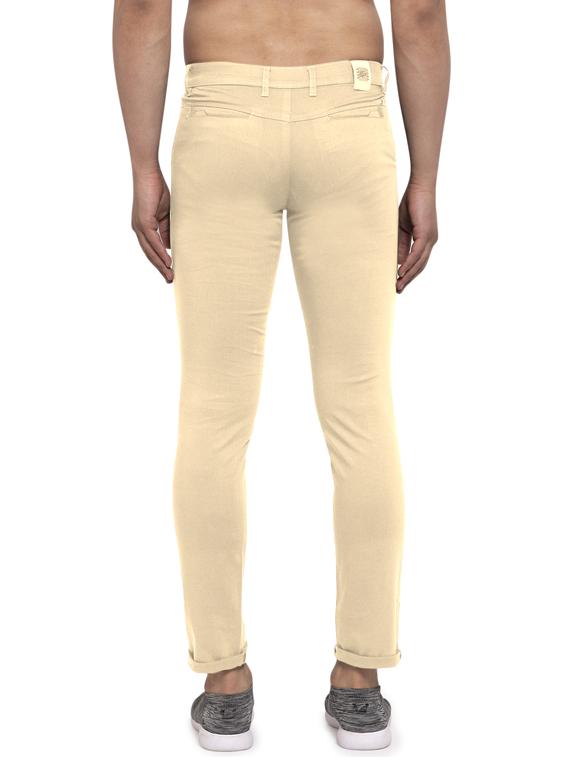 beige solid chinos - 17591068 - Zoom Image - 3