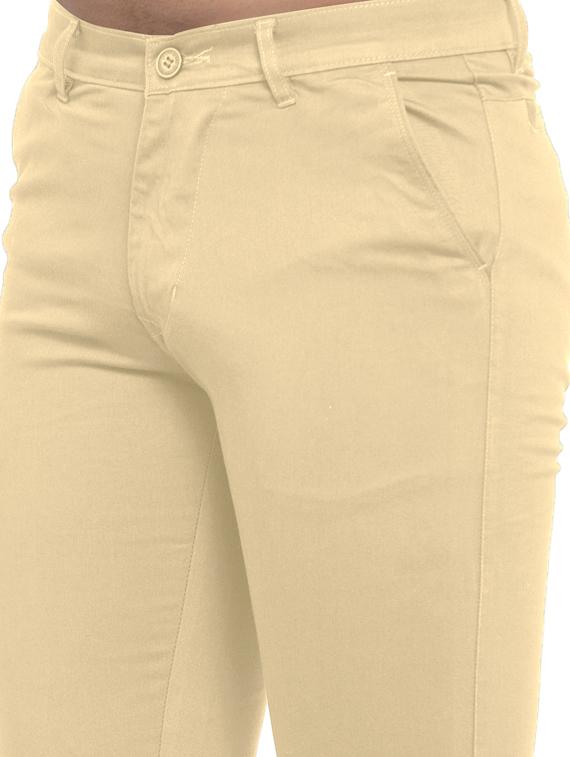 beige solid chinos - 17591068 - Zoom Image - 5