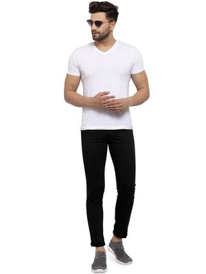 black solid chinos - 17591070 - Standard Image - 4