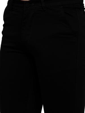 black solid chinos - 17591070 - Standard Image - 5