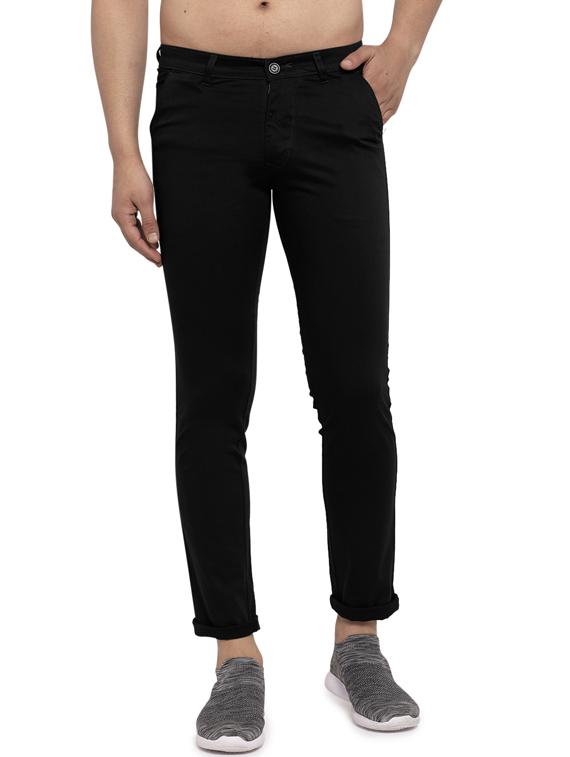black solid chinos - 17591070 - Zoom Image - 1