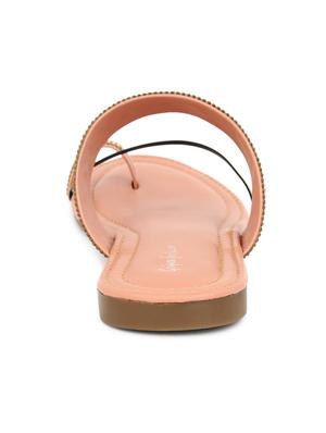 pink synthetic slip on kolhapuris - 17591884 - Standard Image - 4
