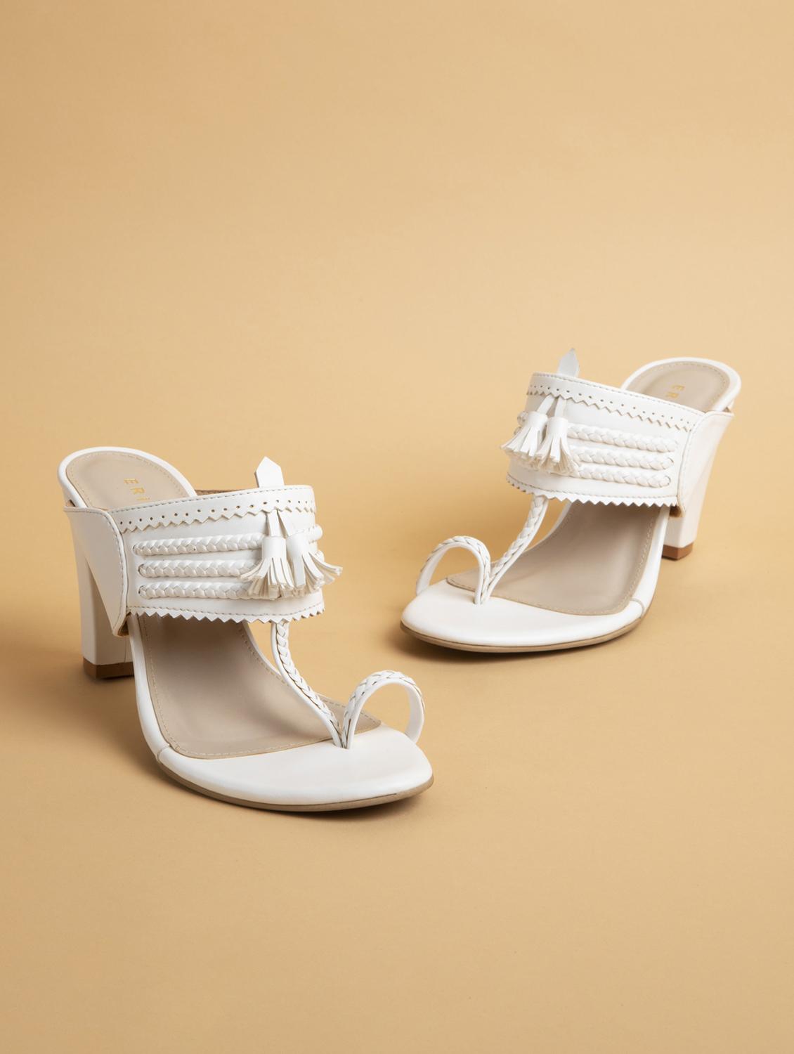 white slip on sandals - 17591896 - Zoom Image - 2