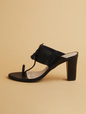 black slip on sandals - 17591897 - Standard Image - 3