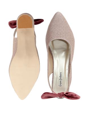 pink synthetic slip on pumps - 17591912 - Standard Image - 4