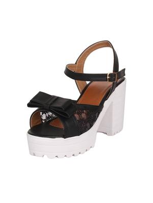 black synthetic slip on sandals - 17591983 - Standard Image - 2