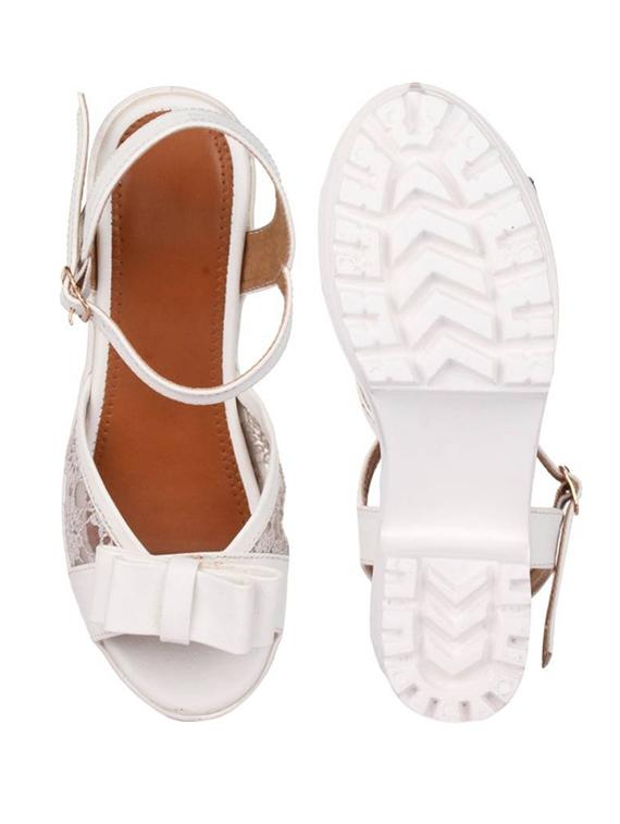white synthetic slip on sandals - 17591984 - Zoom Image - 3