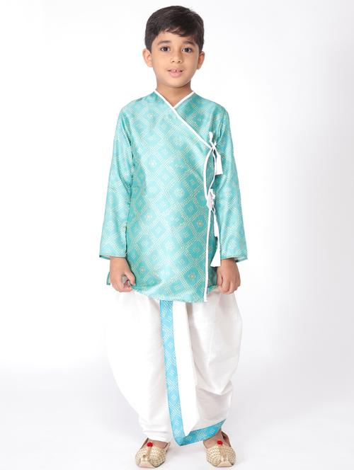 blue cotton kurta set - 17592095 - Standard Image - 1