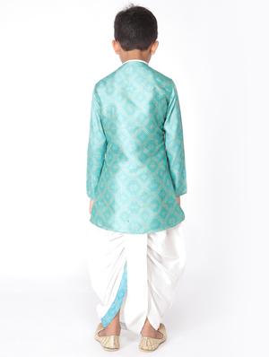 blue cotton kurta set - 17592095 - Standard Image - 2
