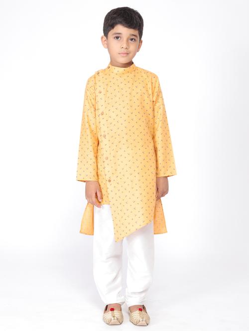 yellow cotton kurta set - 17592096 - Very Small Image - 1