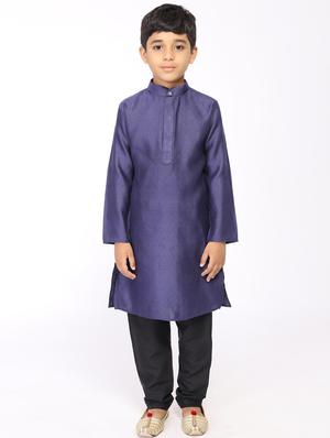 blue cotton kurta set - 17592120 - Standard Image - 4