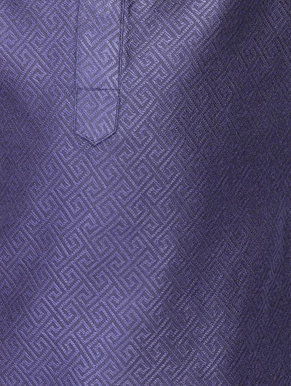 blue cotton kurta set - 17592120 - Zoom Image - 5