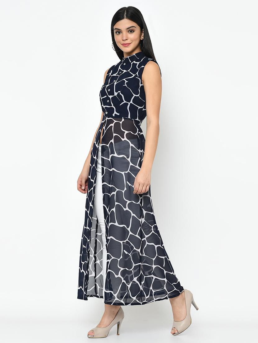 tie back printed maxi tunic - 17592168 - Zoom Image - 2