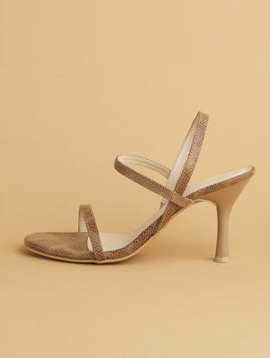 beige ankle strap heels sandal - 17592257 - Standard Image - 3
