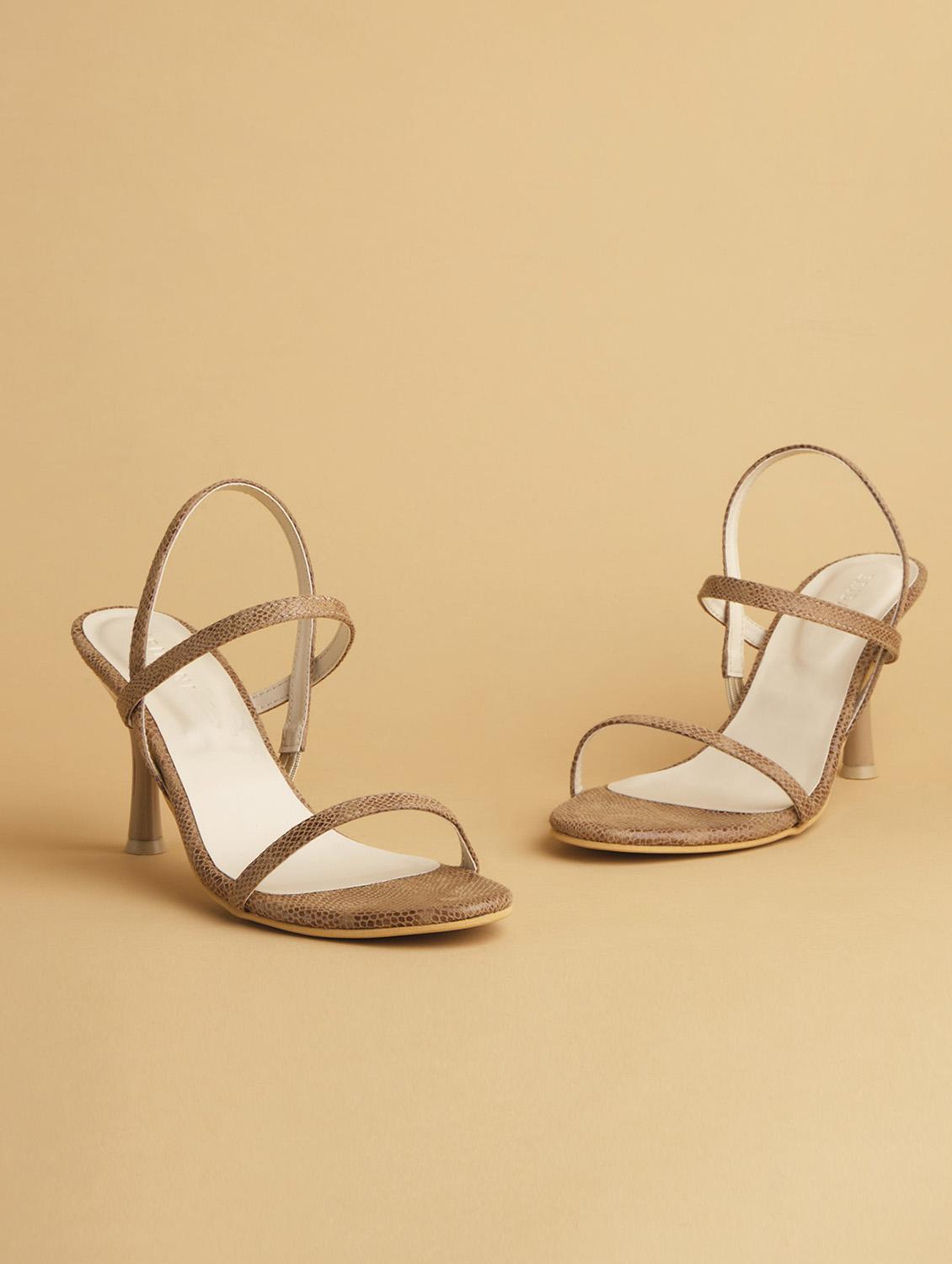 beige ankle strap heels sandal - 17592257 - Zoom Image - 2