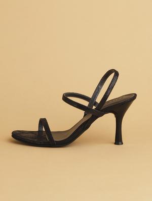 black ankle strap heels sandal - 17592258 - Standard Image - 3