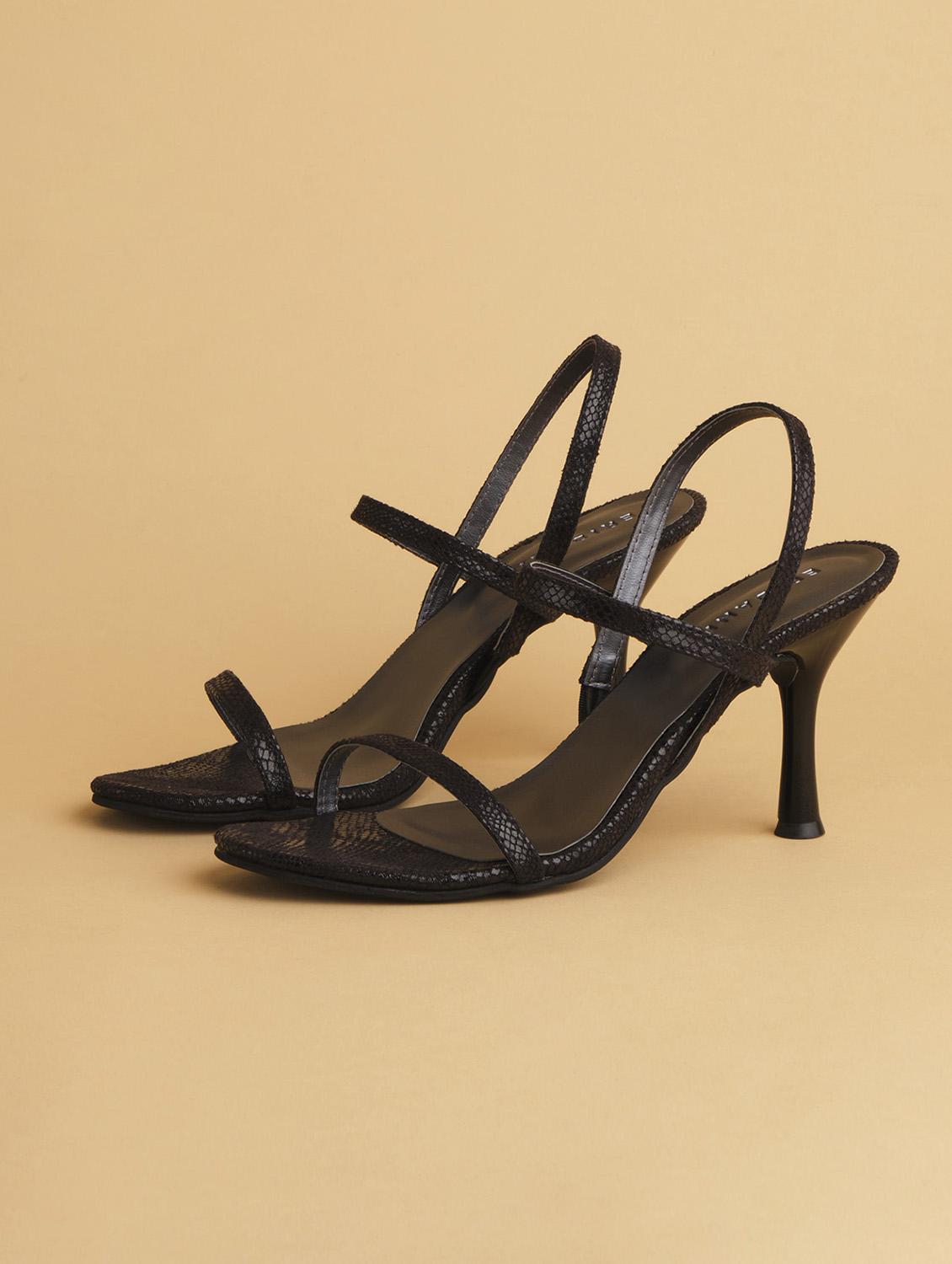 black ankle strap heels sandal - 17592258 - Zoom Image - 1