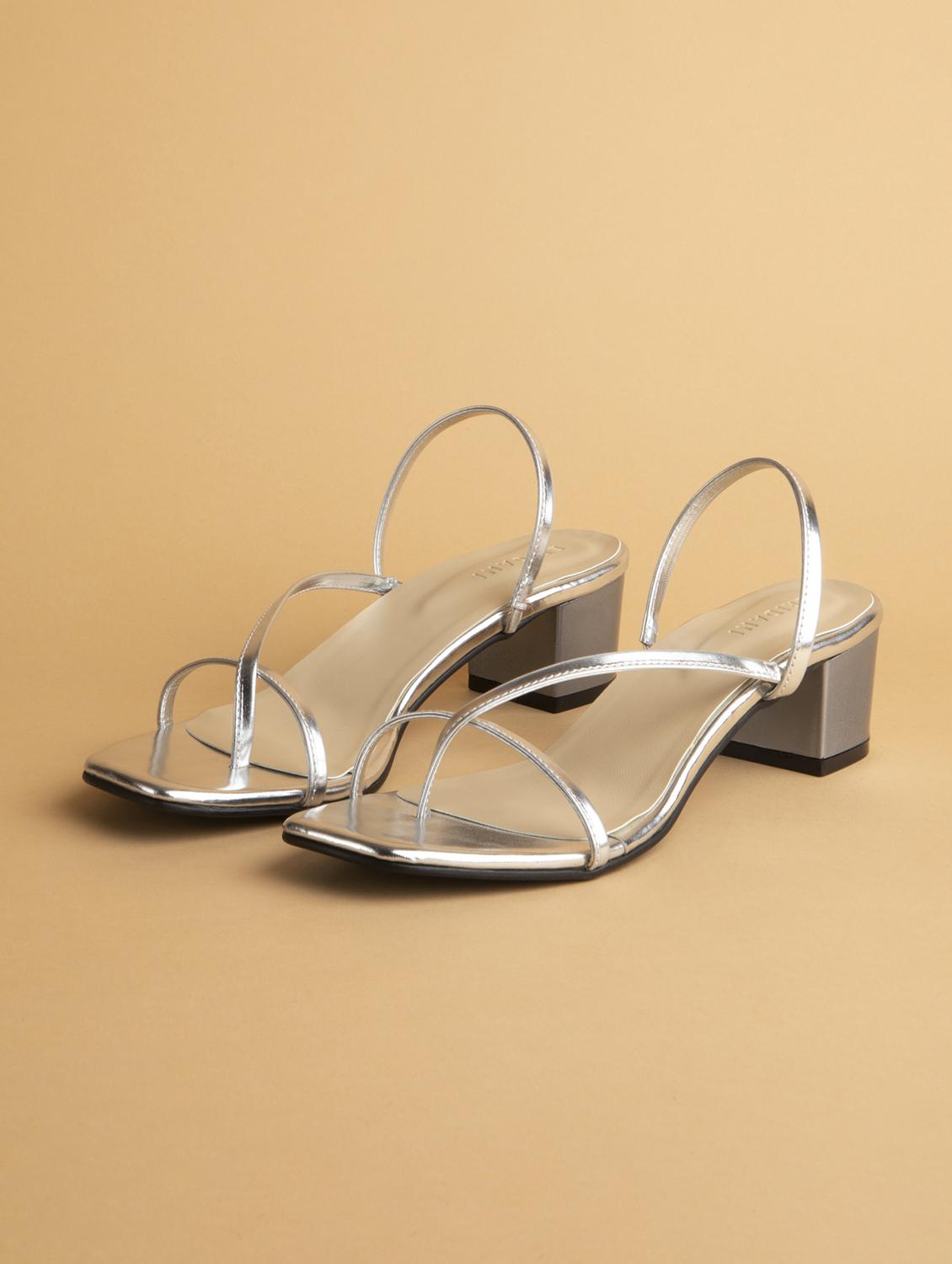 silver ankle strap sandals - 17592688 - Zoom Image - 1