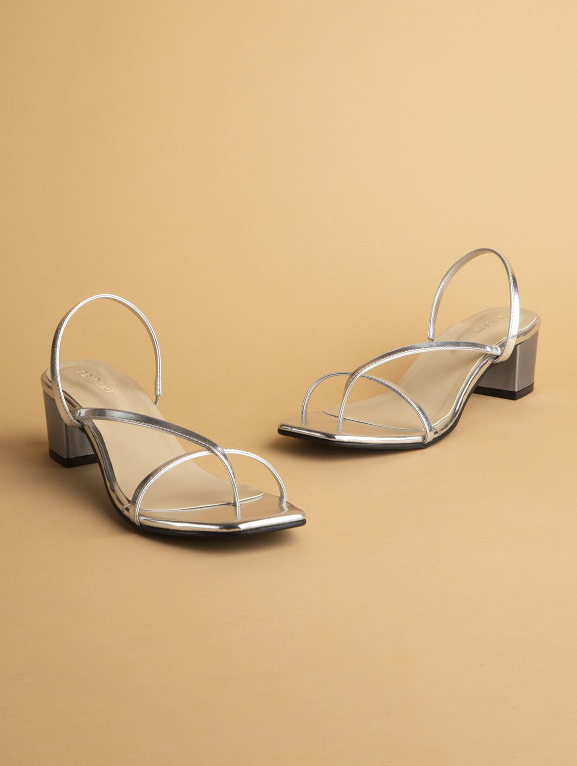 silver ankle strap sandals - 17592688 - Zoom Image - 2