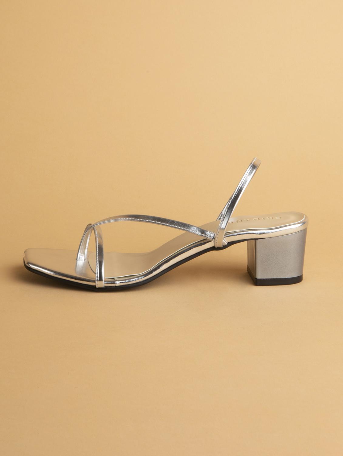 silver ankle strap sandals - 17592688 - Zoom Image - 3