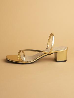 gold ankle strap sandals - 17592690 - Standard Image - 3