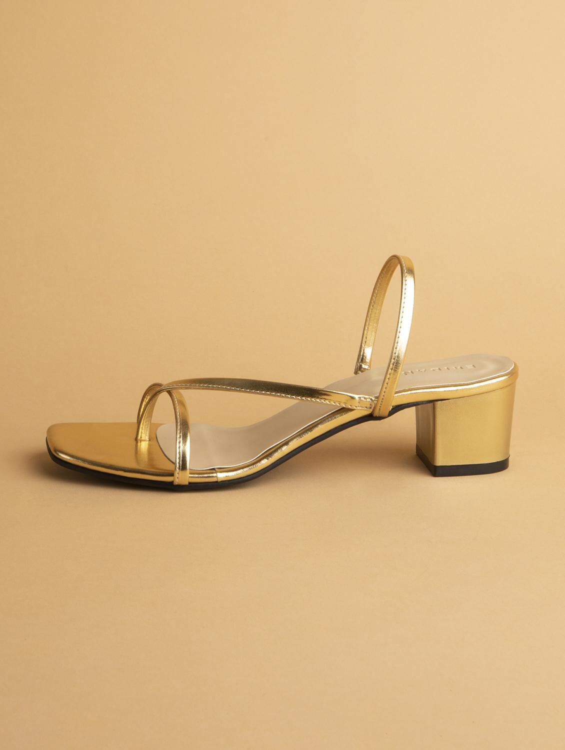 gold ankle strap sandals - 17592690 - Zoom Image - 3
