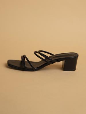 black slip on sandals - 17592699 - Standard Image - 3